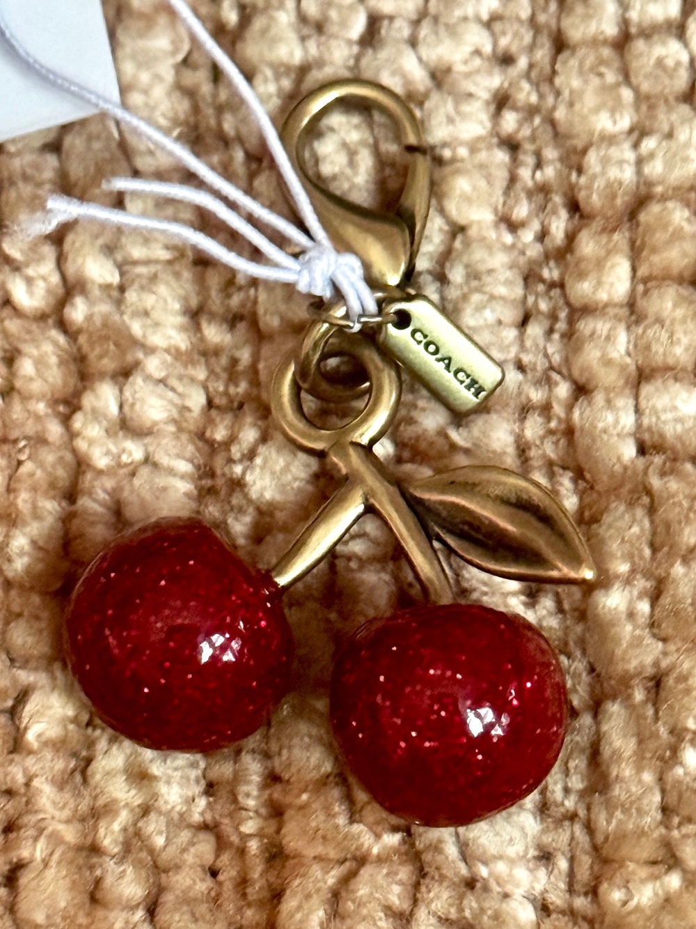 Coach Mini Cherry Charm NWTs